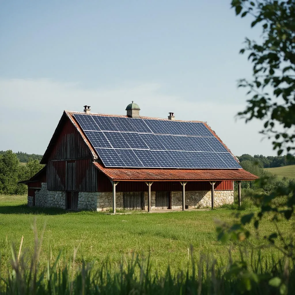 Solarni paneli na poljoprivrednom objektu