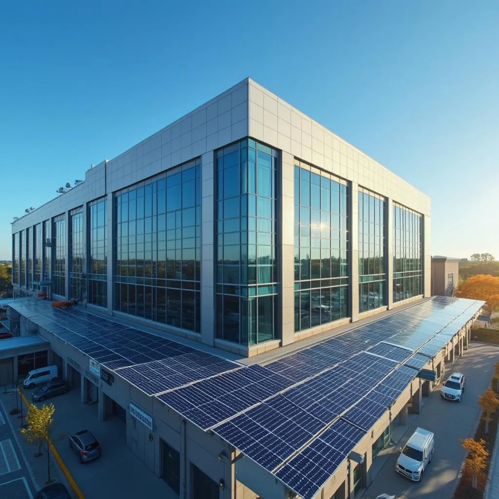 Poslovni objekt sa solarnim panelima